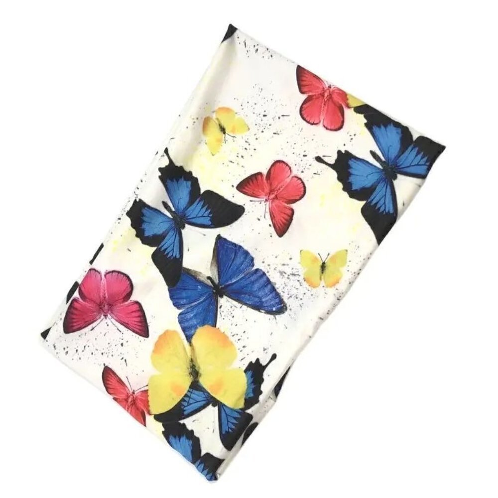 Bohemian Style Wide Stretch Butterfly Headband (White)